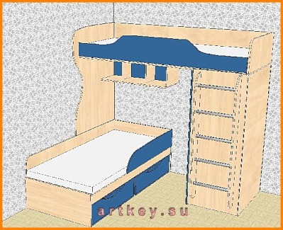 Проекты детской мебели №34 - вид 1 миниатюра