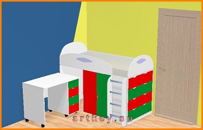Проекты детской мебели №37 - вид 1 миниатюра