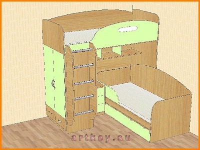 Проекты детской мебели №44 - вид 1 миниатюра