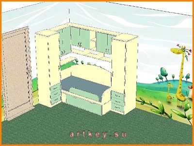 Проекты детской мебели №48 - вид 1 миниатюра