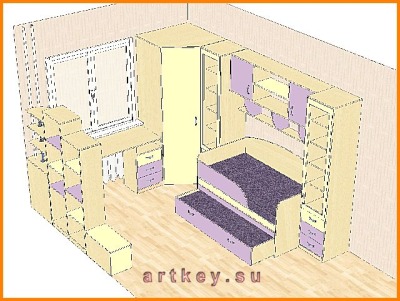 Проекты детской мебели №49 - вид 1 миниатюра
