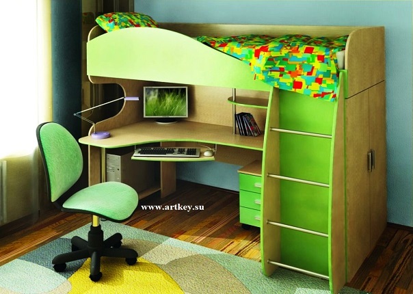 кровать чердак - детская мебель
